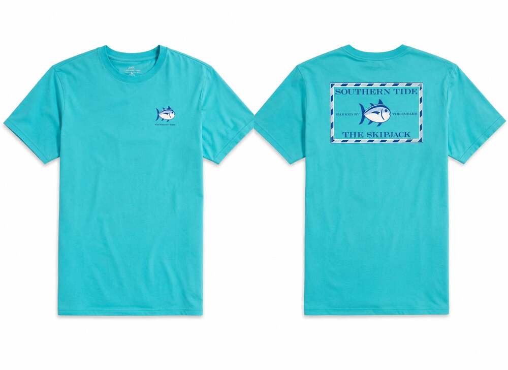 Southern Tide Youth Medium Boys Short Sleeve Classic Skipjack Tee